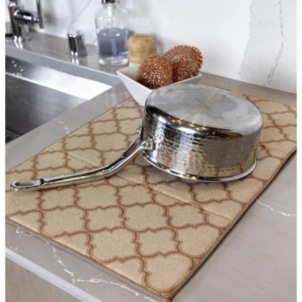 Ritz Dish Drying Mat Ultra Absorbent, Trellis Pattern - Reversible - Kitchen,